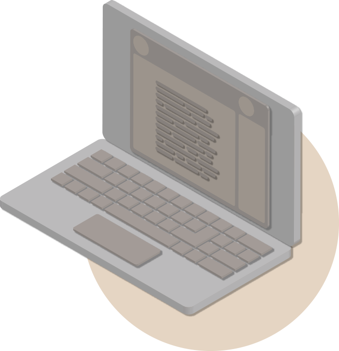 Illustratie van een laptop in 3D