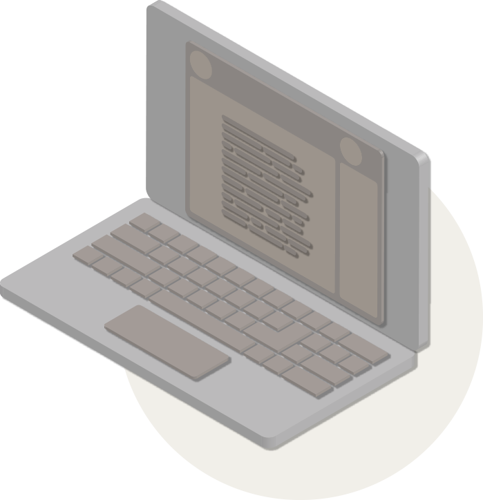 Illustratie van een laptop in 3D